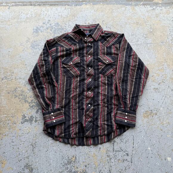 Wrangler Pearl Snap Western Shirt L - Picture 1 of 6